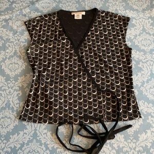 Nine West wrap around blouse